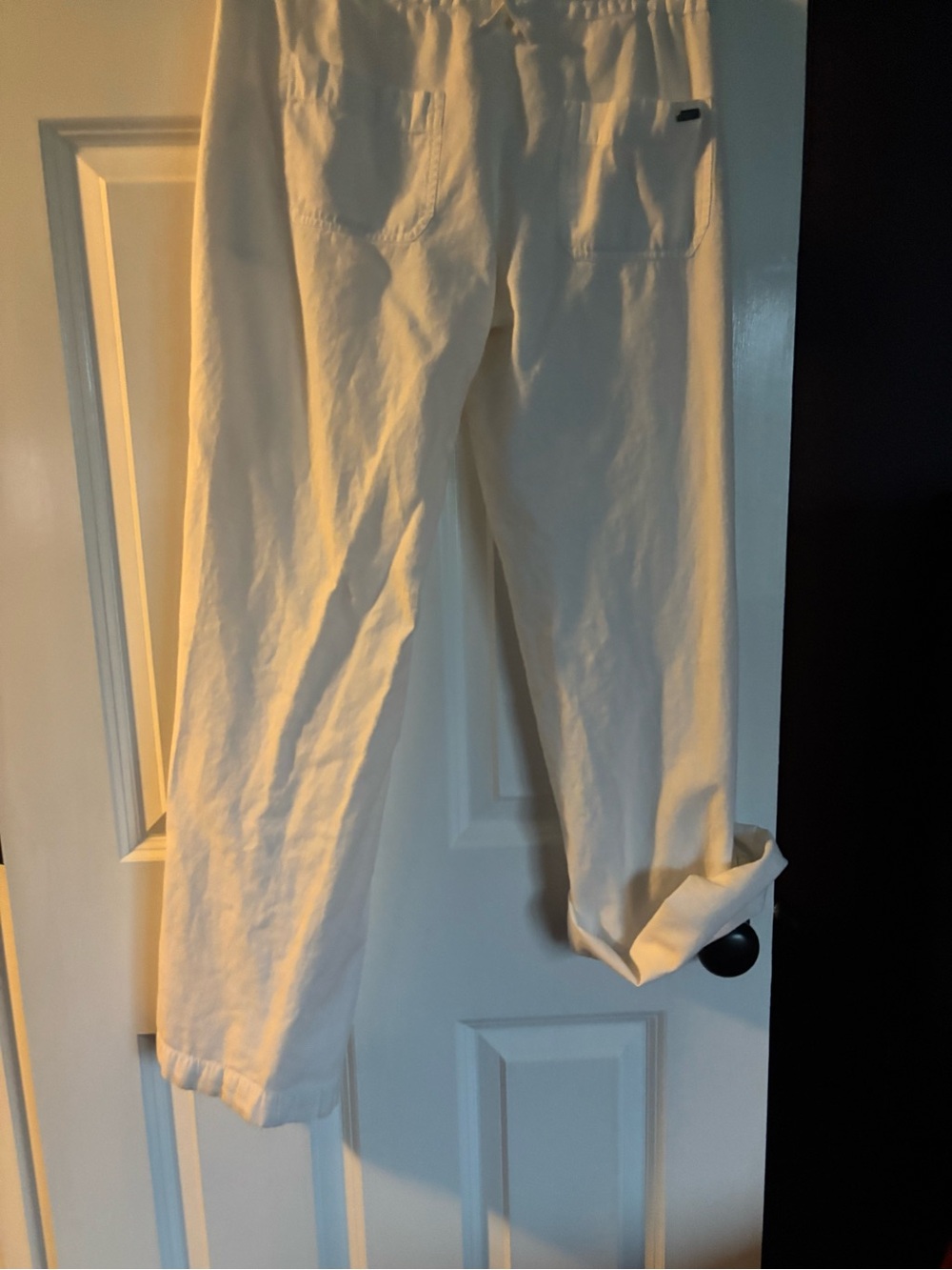 White Roxy Drawstring Beach Pants - Picture 14 of 15